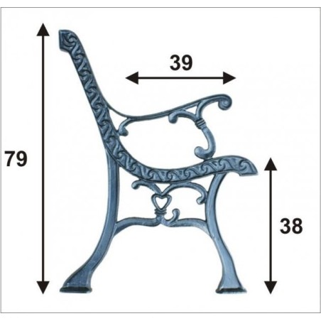EIN BEIN FÜR DEN „CHINKA“-TISCH, 8 BRETTCHEN, SET (RECHTS + LINKS)