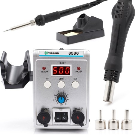 Techrebal 2-in-1-Lötstation – Set mit Heißluftlötkolben und Lötspitze