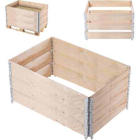 Kadax KADAX Palettenaufsatz 1200x800x200, 1. Wahl, 3er-Pack