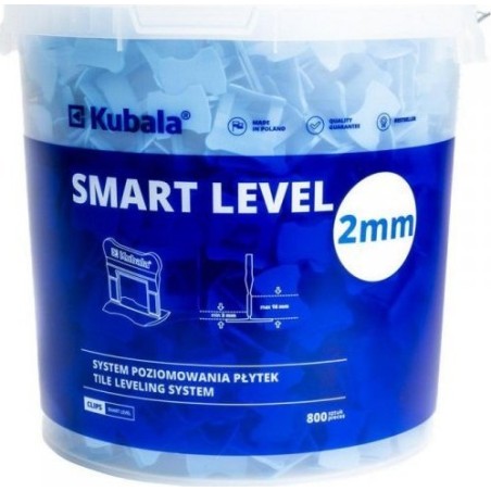 Kubala Klammern zum Ausrichten von Platten, 2,0 mm, 800 Stück + 20-Liter-Eimer