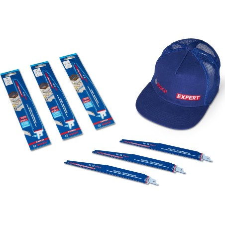 Bosch Bosch Expert Säbelsägeblatt „Multi Material“ S 1156 XHM + kostenlose EXPERT-Kappe (3 Stück, Länge 225 mm)