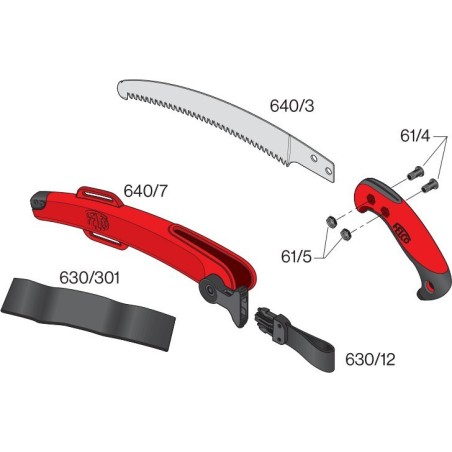 Felco FELCO 640 Säge mit Halterung, 27 cm, gebogen