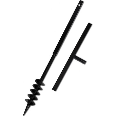 vidaXL Erdbohrer mit Griff, 80 mm, ausziehbar, 5 m, Stahl