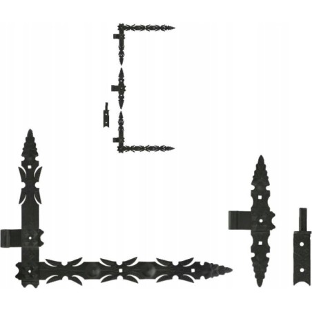 UN RETRO-SCHMIEßSCHARNIER 400 x 300 mm, Set – 2 Stück