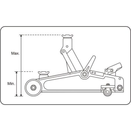 King Tony HYDRAULIKHEBER 2 t, Hubbereich 135–330 mm King Tony
