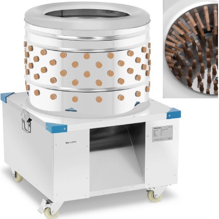 Wiesenfield Federentfernungsmaschine für Geflügel, 540 kg/h, Durchmesser 60 cm Federentfernungsmaschine für Geflügel, zum Rupfen und Entfernen der Federn