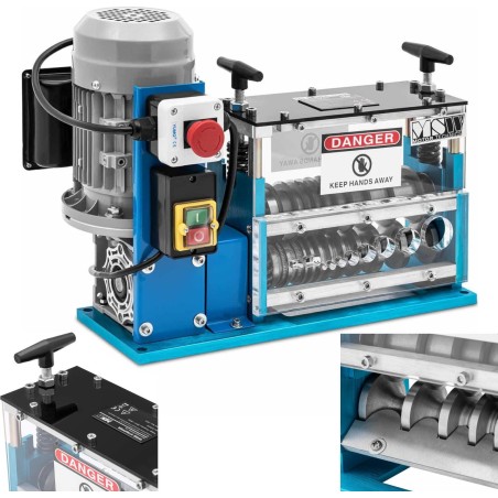 MSW Abisoliermaschine zum Entfernen der Isolierung von Kabeln und Leitungen, 750 W – 10 Eingänge Abisoliermaschine zum Entfernen der Isolierung