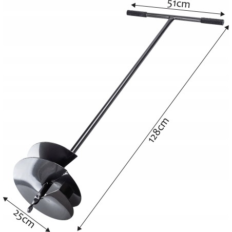Kadax Handbohrer für Erde, Boden, Bodenbohrer 250 mm