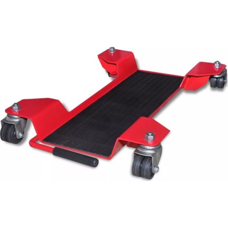 vidaXL Motorradständer mit zentraler Stütze, rot (141972)