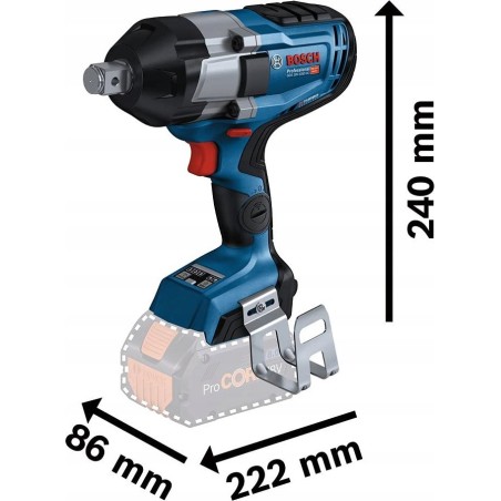 Bosch-Schlagschrauber Bosch Cordless Impact Wrench BITURBO GDS 18V-1050 HC Professional solo, 18 V (blau/schwarz, ohne Akku und