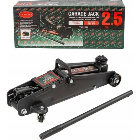 Rockforce Hydraulischer Fahrzeugheber „ŻABA“ 2,5 t (min. Höhe 135 mm, max. Höhe 387 mm)