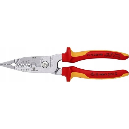 Knipex KNIPEX Multifunktionszange für Elektriker für metrische Kabel, 1000 V