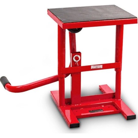 Motorradheber, Tragkraft bis zu 150 kg, höhenverstellbar, Farbe: rot, stabil und robust