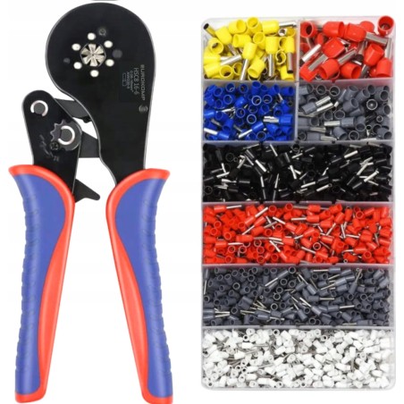 Eurokomp Set mit isolierten Kabelendverschlüssen + Crimpzange E6213