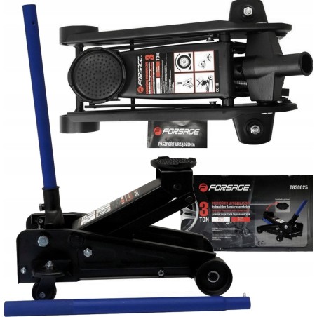 Forsage Hydraulikheber 3 t (min. Höhe: 145 mm, max. Höhe: 465 mm) (mit Gummipuffer)