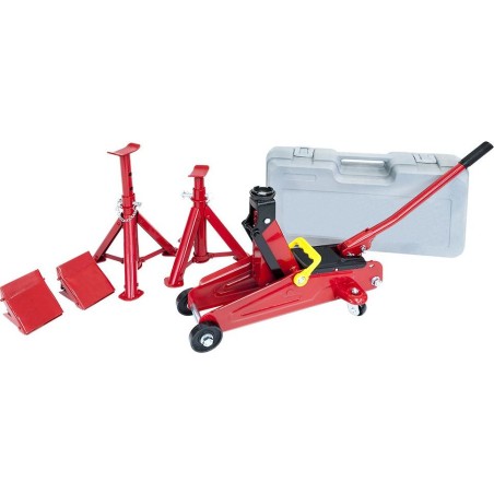 Airpress Werkstatt-Set JJ im Koffer: 2-Tonnen-Hebebühne + 2-Tonnen-Stützen + Unterlegkeile (72010)