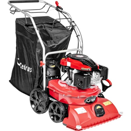 Cedrus CEDRUS LV58 S PROFESSIONELLER STAUBSAUGER + BENZINBETRIEBENER LAUBVERTICULATOR 4-in-1 GARTENBLASGERÄT AUF RÄDERN MIT ANTRIEB