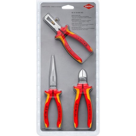 Knipex Werkzeugset für Elektroinstallationsarbeiten, 3-teilig