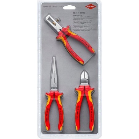Knipex Werkzeugset für Elektroinstallationsarbeiten, 3-teilig