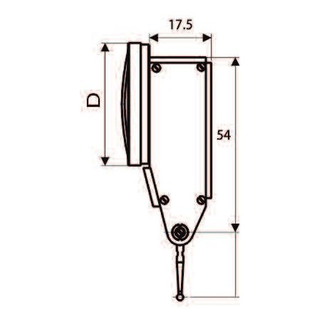 Gimex Diatest-Sensor, horizontal 0,8/0,01/40 (208.004.2)