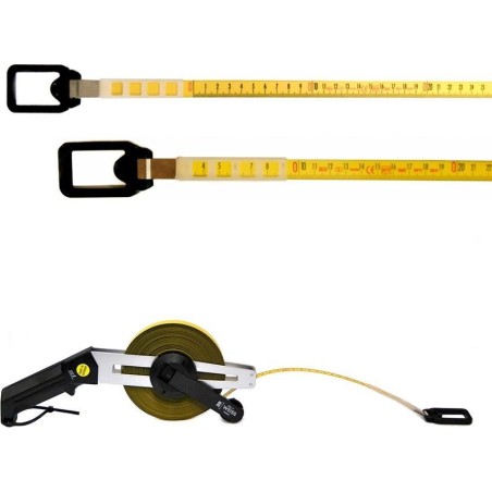 Weiss Polyamid-Stahlbandmaß STEWE-LON Weiss 620PA 30 m