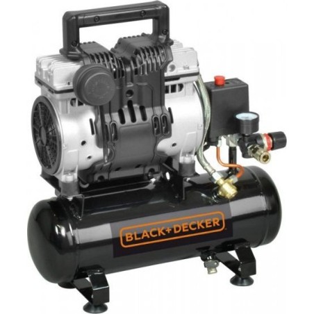 Black&Decker Autokompressor ÖLFREIER SUPER-LEISER KOMPRESSOR 6 L 8 BAR (1 STÜCK)