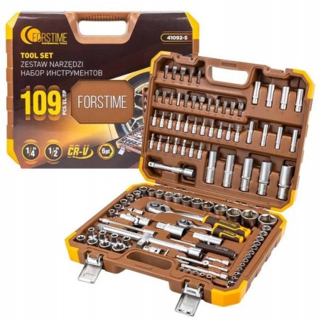 109-teiliges Werkzeugset (1/2" und 1/4") (Sechskant) (4–22 mm)