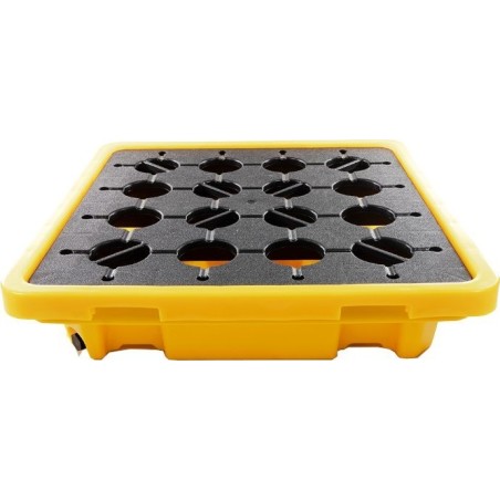 R&B Auffangwanne mit Gitterrost, Fassungsvermögen 28 l, Maße 720 x 720 x 160 mm