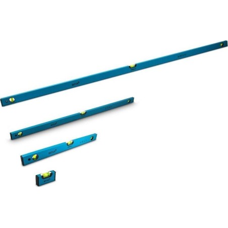 Bituxx Magnetische Wasserwaagen 10 / 60 / 120 / 180 cm, Set aus robustem Aluminium, 4-teilig