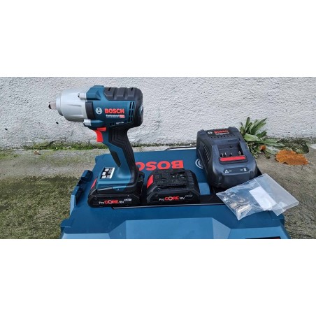Bosch Akku-Schlagschrauber GDS 18V-450 HC Professional, 18 V (blau/schwarz, 2x Li-Ionen-Akku ProCORE18V 4,0 A)