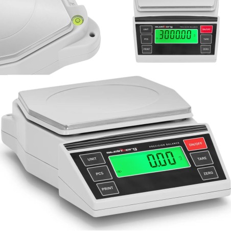 Steinberg Präzisions-Laborwaage für die Schmuckherstellung mit LCD-Anzeige, 0,2–3000 g / 0,01 g Präzisions-Laborwaage für die Schmuckherstellung mit LCD-Anzeige, 0,2–3000 g