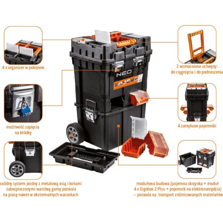 Neo Werkzeugkasten auf Rollen 84-115