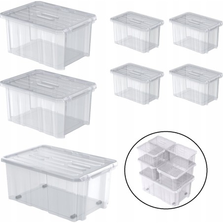 Prosperplast Behälter-Set NCC + Deckel Organizer-Box, 7 Stück