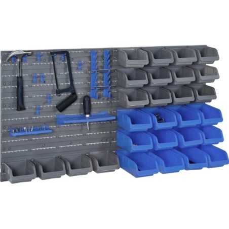 Pako Wandtafel mit Fächern, blau-grau, 44 Teile