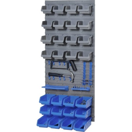 Pako Wandtafel mit Fächern, blau-grau, 44 Teile