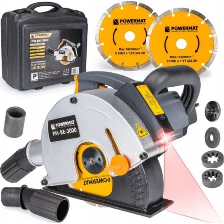 Powermat-Rillmaschine ELEKTRISCHE RILLMASCHINE 3000 W, 150 mm, LASER PM-BE-3000