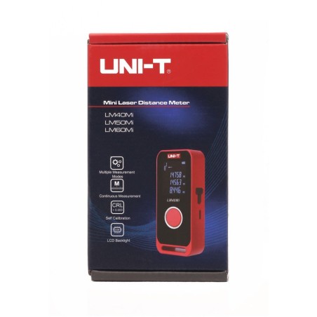 Ladbarer Laser-Entfernungsmesser, 40 m, LCD, Li-Ion, Typ C, UNI-T