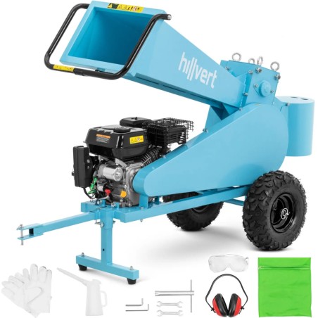 Benzinbetriebener Häcksler für Strauchzweige mit einem Durchmesser von 7 cm, 7 PS Benzinbetriebener Häcksler für Strauchzweige mit einem Durchmesser von 7 cm, 7 PS