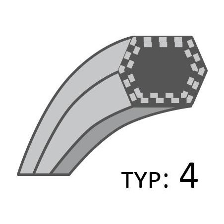 Universeller Keilriemen für Messerantrieb /12,7×2666/ Aa-102