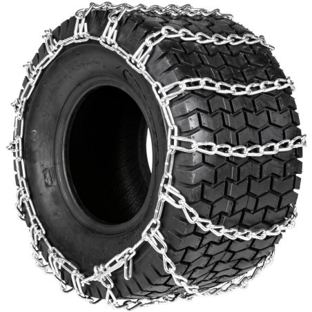 Schneeketten für 18-Zoll-Räder für Traktoren 18x7,5x8, Rasenmäher – Schneekette Cedrus Acc0087, 2er-Set –