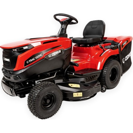 Cedrus C-Trac 102Hc Rasentraktor mit Heckauswurf, selbstfahrender Benzin-Rasenmäher mit Hydrostat-Antrieb, 102 cm Schnittbreite, 2 Zylinder