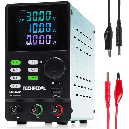 Techrebal SPPS-3010D Laborstromversorgung 30 V, 10 A, USB, Speicher, Präzisionsausführung