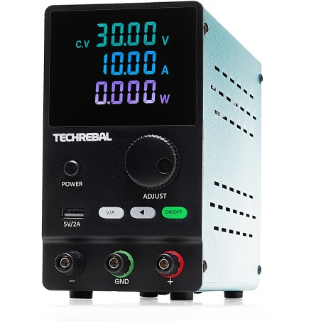 Techrebal SPPS-A3010D Labor- und Service-Netzteil, 30 V, 10 A, USB 5 V, Kabel