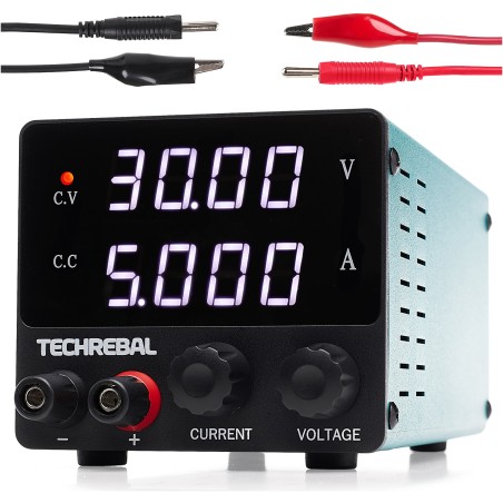 Techrebal SPS-F305 Labor-Netzteil, 30 V, 5 A, regelbar, Präzisionsausführung