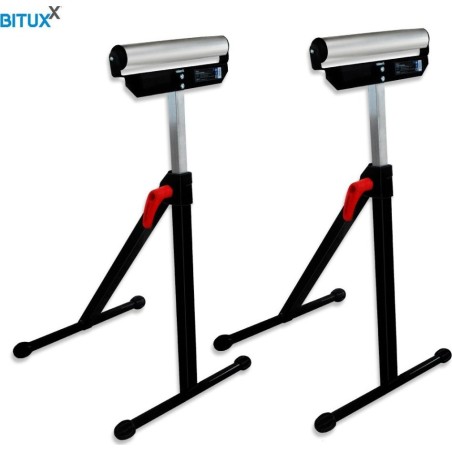 Bituxx Stützböcke mit Rolle, höhenverstellbar, Tragkraft bis zu 60 kg, 2er-Set