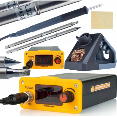 Rosfix Rosfix Lötstation für T12-Lötspitzen Rosfix Orange Akbash Standard T12OAS + Lötspitze mit integriertem Heizelement T12-B +