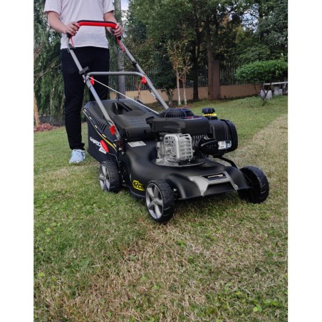 GARDEO-Benzinrasenmäher, 1700 W, 125 cm³, 41,8 cm, 45 l, B&S 300E, selbstfahrend