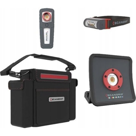 Scangrip Lampen für die Fahrzeugaufbereitung und Farbabgleich in einer praktischen Tragetasche 49.0220