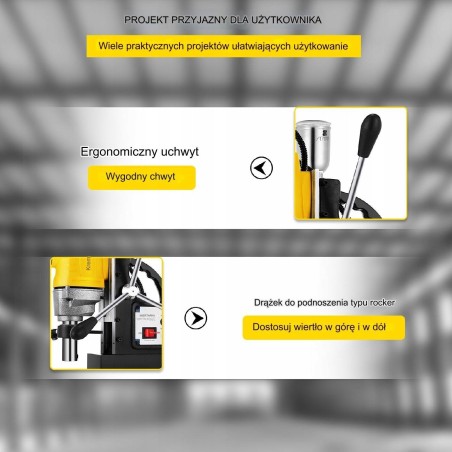 Tragbare Magnetbohrmaschine, Kernbohrmaschine, 1100 W, 6 Bohrer, Ringfräser