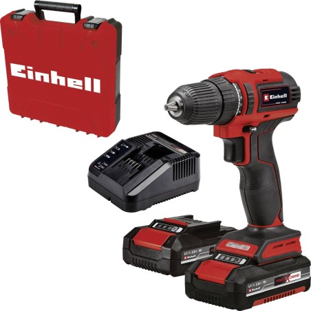 Einhell Akku-Bohrmaschine TE-CD 18/40 Li BL (rot/schwarz, 2 Li-Ionen-Akkus à 2,0 Ah, im Koffer)